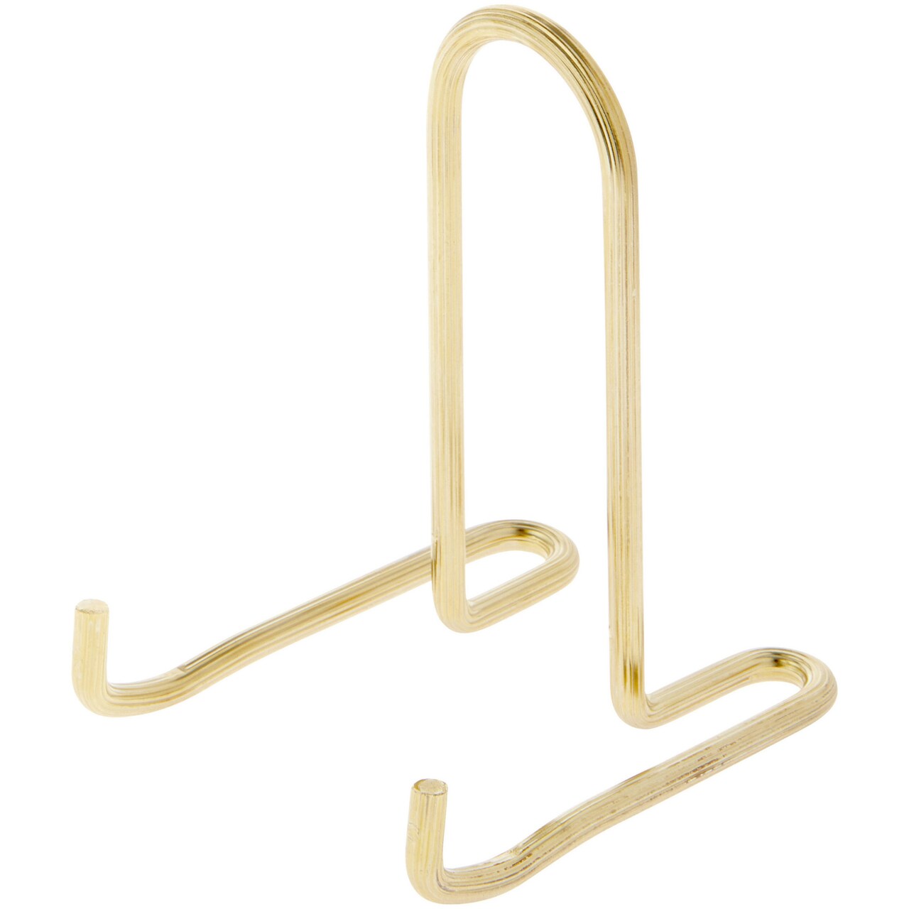 Bard's Plain Brass Metal Plate Stand, 5.75" H x 3.5" W x 4.5" D (For 5" - 9" Plates)